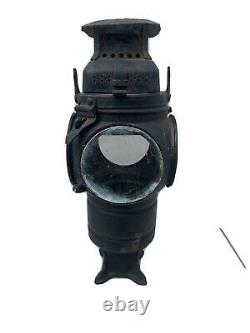 Vintage Adlake Non Sweating Lamp Chicago 4 Way Original Railroad Signal Lantern