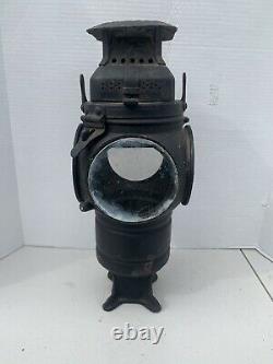 Vintage Adlake Non Sweating Lamp Chicago 4 Way Original Railroad Signal Lantern