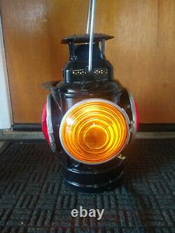 Vintage Adlake Non-Sweating Lamp Chicago RR Railroad Lantern Electrified Lamp