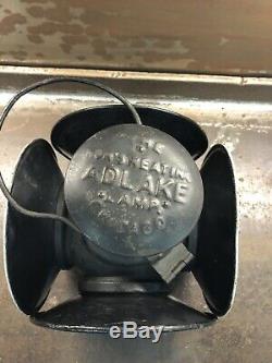 Vintage Adlake Non-Sweating Oil Railroad 4 Way Hanging Signal Switch Lantern