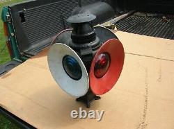 Vintage Adlake Non Sweating Railroad 4 Way Signal Switch Lantern Lamp