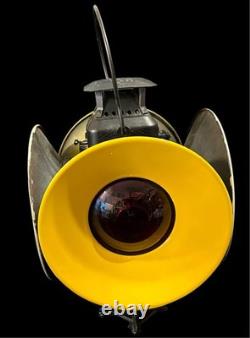 Vintage Adlake Non-Sweating Railroad Lamp Lantern Chicago Four Lens Signal Light