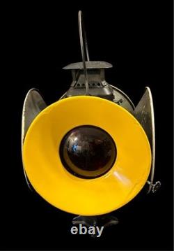 Vintage Adlake Non-Sweating Railroad Lamp Lantern Chicago Four Lens Signal Light