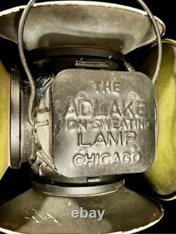 Vintage Adlake Non-Sweating Railroad Lamp Lantern Chicago Four Lens Signal Light