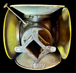Vintage Adlake Non-Sweating Railroad Lamp Lantern Chicago Four Lens Signal Light
