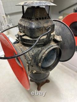 Vintage Adlake Non-Sweating Railroad Switch Lamp Signal Lantern Railway