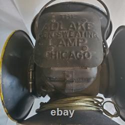 Vintage Adlake Non-Sweating Railroad Switch Lantern 4 Way Signal Light Chicago