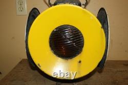 Vintage Adlake Railroad 4 Way Switch Signal Lamp Light Glass Lenses