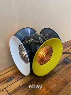 Vintage Adlake Railroad Lamp Lantern 4 Way Switch Signal Plug In Tested Works