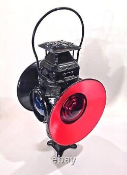 Vintage Adlake Railroad Railway Signal Lamp With Day Targets Nice One