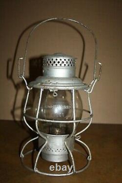 Vintage Adlake Reliable Rock Island Lines Railroad Lantern -Rock Island Globe