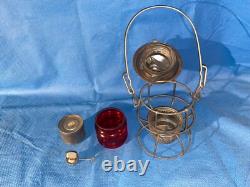 Vintage Adlake SOU RY Red Globe Railroad Lantern