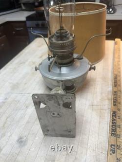 Vintage Aladdin Railroad Caboose Kerosene Oil Lamp/w Spring Bracket, Shade