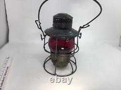 Vintage Antique Adlake 137 SOO Line Railroad Lantern. Red globe