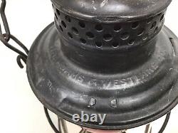 Vintage Antique Adlake 137 SOO Line Railroad Lantern. Red globe