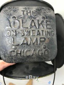 Vintage Antique Adlake 4 Way Railway Railroad Lantern Non Sweating Chicago
