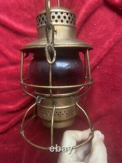 Vintage Antique Adlake-Kero 300 Sou. RY Railroad Lantern Red Globe USA Canada