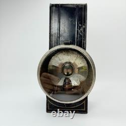 Vintage Antique Black Tin Kerosene Lamp Lantern Railroad Signal Light Old Rare