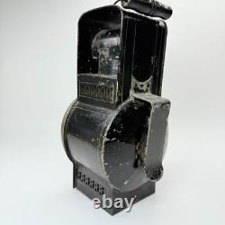Vintage Antique Black Tin Kerosene Lamp Lantern Railroad Signal Light Old Rare