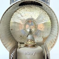 Vintage Antique Black Tin Kerosene Lamp Lantern Railroad Signal Light Old Rare