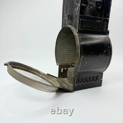 Vintage Antique Black Tin Kerosene Lamp Lantern Railroad Signal Light Old Rare