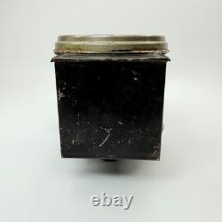 Vintage Antique Black Tin Kerosene Lamp Lantern Railroad Signal Light Old Rare