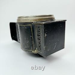 Vintage Antique Black Tin Kerosene Lamp Lantern Railroad Signal Light Old Rare