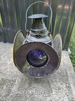 Vintage Antique DRESSEL Railroad Lantern 4 Way Switch Signal Train Arlington