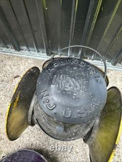 Vintage Antique DRESSEL Railroad Lantern 4 Way Switch Signal Train Arlington