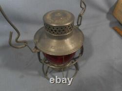 Vintage/Antique Dressel N. Y. C. S. Railroad Lantern Arlington N. J. With Red Globe