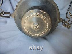 Vintage Antique Dressel Pennsylvania Railroad Lantern Clear Etched Globe