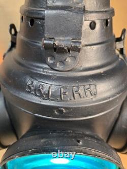 Vintage Antique Dressel Railways Works Switch Lamp B&L E. R. R. Working Well
