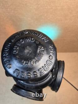Vintage Antique Dressel Railways Works Switch Lamp B&L E. R. R. Working Well