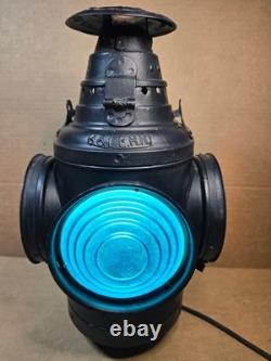 Vintage Antique Dressel Railways Works Switch Lamp B&L E. R. R. Working Well