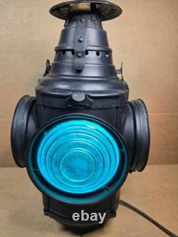 Vintage Antique Dressel Railways Works Switch Lamp B&L E. R. R. Working Well