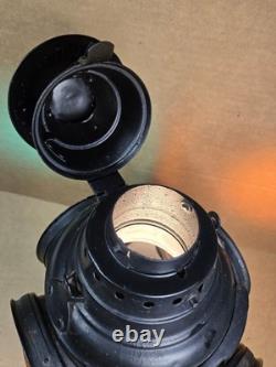 Vintage Antique Dressel Railways Works Switch Lamp B&L E. R. R. Working Well