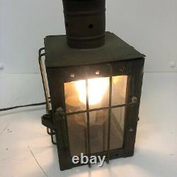 Vintage Antique Railroad Lantern Table Lamp