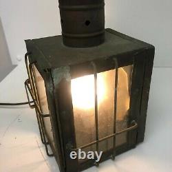 Vintage Antique Railroad Lantern Table Lamp