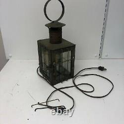 Vintage Antique Railroad Lantern Table Lamp