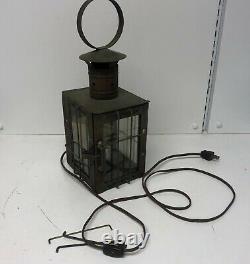 Vintage Antique Railroad Lantern Table Lamp