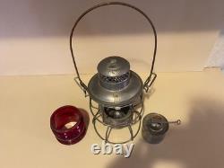 Vintage/Antique Red Globe Adlake Kero Metal Railroad Lantern Great Condition