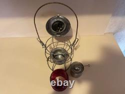 Vintage/Antique Red Globe Adlake Kero Metal Railroad Lantern Great Condition