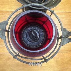 Vintage Armspear 1925 B&O RR Baltimore Ohio Railroad Lantern Red Globe Antique