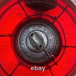 Vintage Armspear 1925 B&O RR Baltimore Ohio Railroad Lantern Red Globe Antique