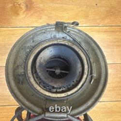 Vintage Armspear 1925 B&O RR Baltimore Ohio Railroad Lantern Red Globe Antique