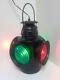 Vintage B & O Railroad 4 Red Green Bullseye Signal Lantern By SCOTT Electrified