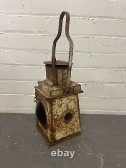 Vintage BR (W) Western Region White Railway Lamp Lantern