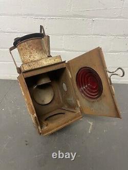 Vintage BR (W) Western Region White Railway Lamp Lantern