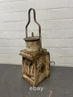 Vintage BR (W) Western Region White Railway Lamp Lantern