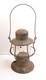 Vintage BURLINGTON ROUTE RAILROAD LANTERN EMOBSSED GLOBE Dietz Standard 39 FRAME